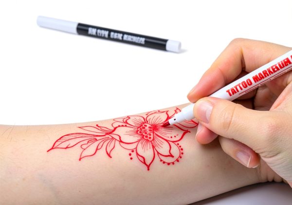 Tattoo Stencil Marker Element Tattoo Supply Bold Red 0.5mm Ink-2