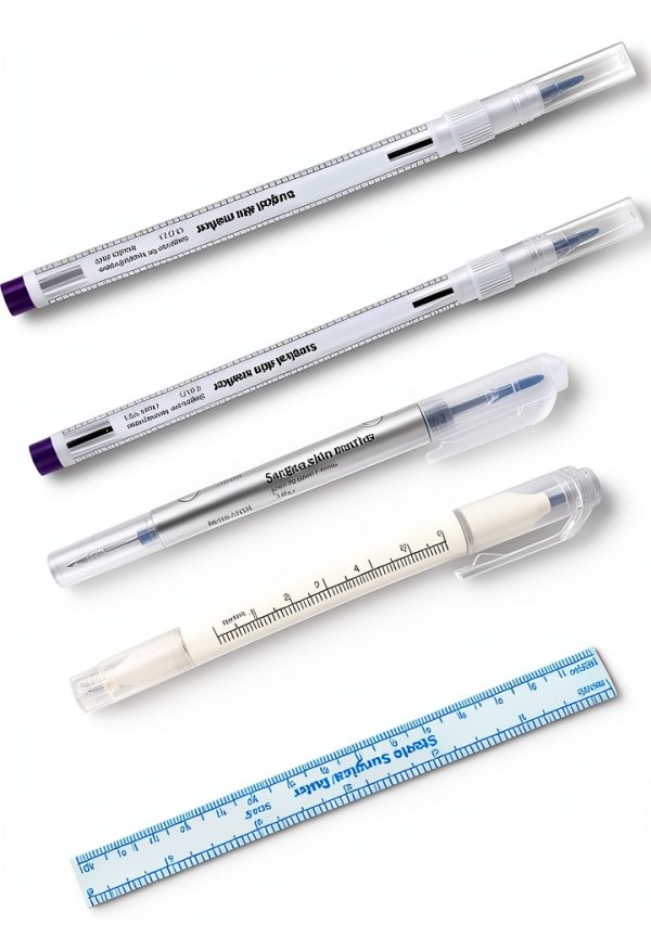 Ksndurn Skin Marker Pen Fine Point Surgical Marker 4 Pack Clear White-1