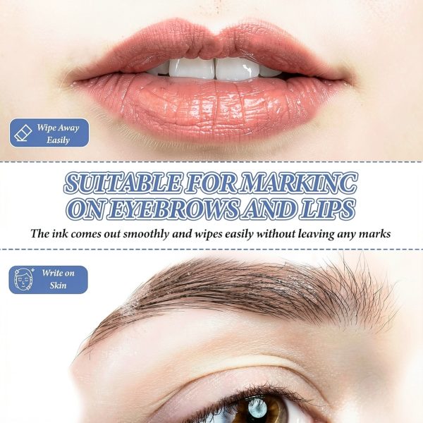 Brow Mapping Pen Quilax 4 Pack White Microblading Marker 8 Refills-4