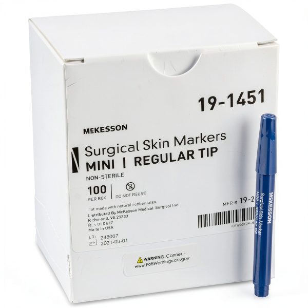 McKesson Surgical Skin Marker Pack of 100 Mini Violet Ink Pen Medical-0