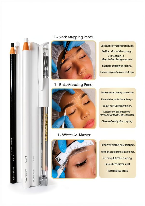 BrowsXpert Brow Mapping Kit with Caliper, Threads & Marker-5