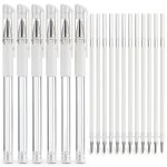 Eyebrow Microblading Marker Pen Hpmjz 6 pcs with 18 White Ink Refills-0