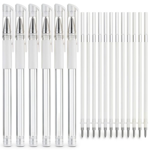 Eyebrow Microblading Marker Pen Hpmjz 6 pcs with 18 White Ink Refills-0