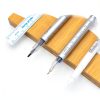 10Pcs Microblading Skin Marker Tattoo Stencil Markers Pen Permanent Makeup Position Mark Surgical Tip Sterile with Paper Ruler for Eyebrow, Lips, Skin (5 Single Head, 5 Double Heads)-3