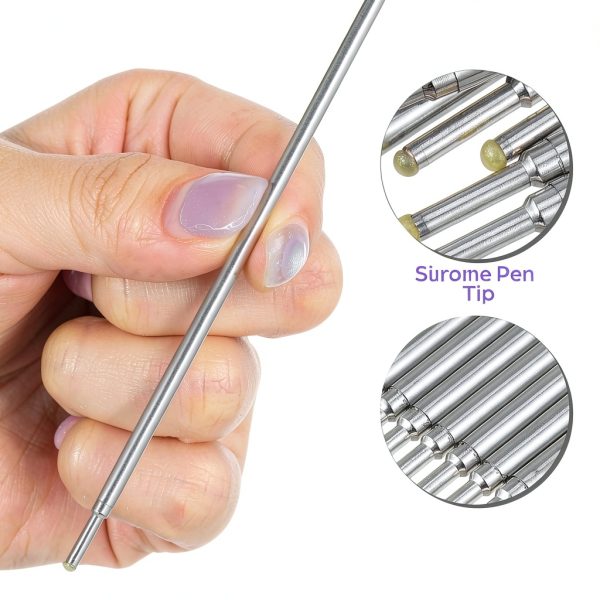 20Pcs/Box Tattoo Pen Cores, Surfer Tattoo Piercing Cores, Utility Marking Pen Refill (Purple)-4