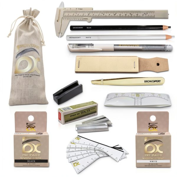 BrowsXpert Brow Mapping Kit with Caliper, Threads & Marker-0