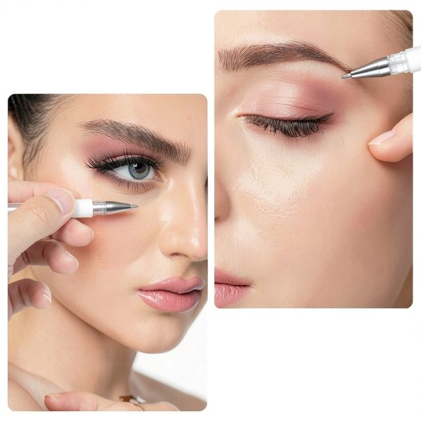 Brow Mapping Pen Quilax 4 Pack White Microblading Marker 8 Refills-6