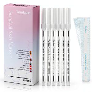 Surgical Skin Marker Pen 6Pcs White Stencil Markers TONDAUS-0