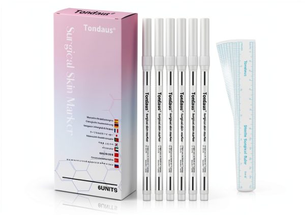 Surgical Skin Marker Pen 6Pcs White Stencil Markers TONDAUS-0