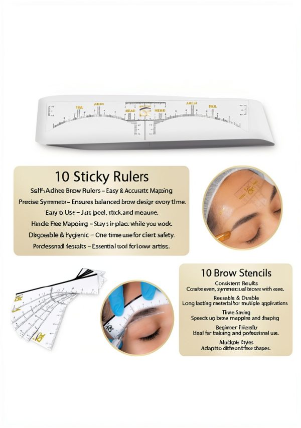 BrowsXpert Brow Mapping Kit with Caliper, Threads & Marker-4