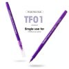 3Pcs Professional Purple Surgical Tip Skin Marker Pen Sterile Tattoo Stencil Markers Pen with Paper Ruler for Eyebrow, Lips - Individually Wrapped with Paper Ruler (2 Single Head +1 Double Head)-8