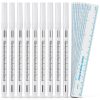 Microblading Marker Pen 8pcs White SingleHead Marker Ruler by Maitys-0