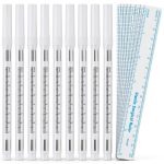 Microblading Marker Pen 8pcs White SingleHead Marker Ruler by Maitys-0