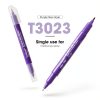 3Pcs Professional Purple Surgical Tip Skin Marker Pen Sterile Tattoo Stencil Markers Pen with Paper Ruler for Eyebrow, Lips - Individually Wrapped with Paper Ruler (2 Single Head +1 Double Head)-7