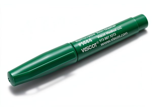 Viscot Mini EZ Removable Ink Skin Marker Green 10 Pack Medical Grade-0