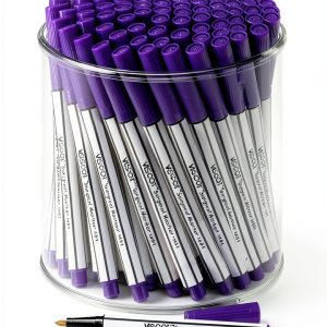Viscot FINE TIP 100 Mini Piercing & Tattoo Skin Markers in Case Purple Ink-0