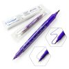 3Pcs Professional Purple Surgical Tip Skin Marker Pen Sterile Tattoo Stencil Markers Pen with Paper Ruler for Eyebrow, Lips - Individually Wrapped with Paper Ruler (2 Single Head +1 Double Head)-4