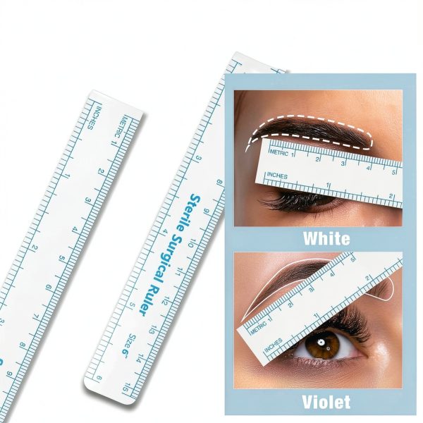 Microblading Marker Pen 8pcs White SingleHead Marker Ruler by Maitys-4