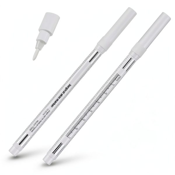 Microblading Marker Pen 8pcs White SingleHead Marker Ruler by Maitys-2